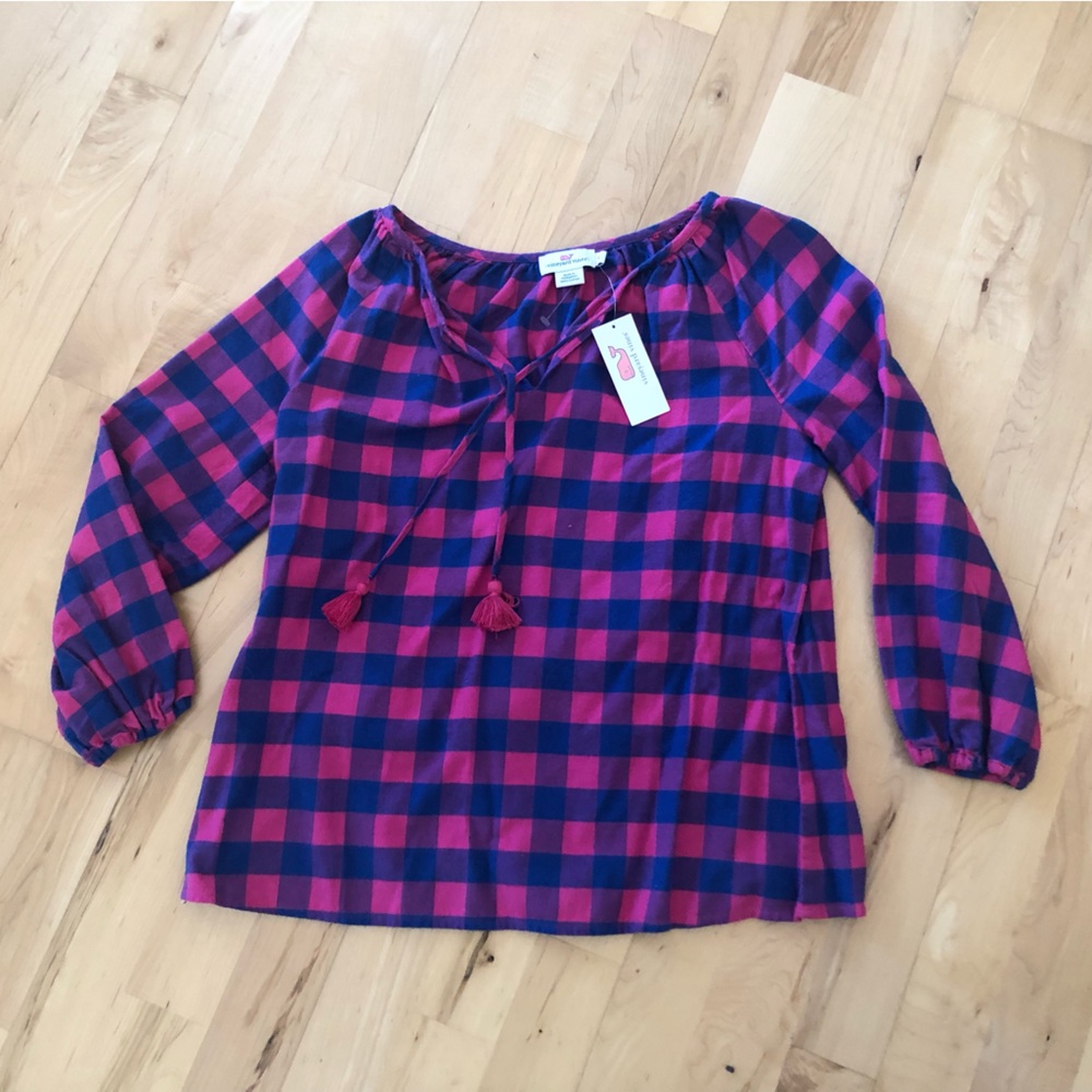 CLEARANCE🔥 NWT VINEYARD VINES GINGHAM PLAID FALL SHIRT TOP